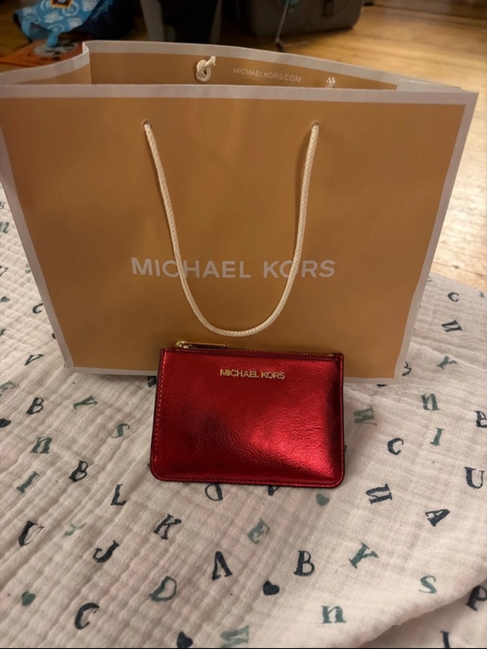 Michael Kors Metallic Red small wallet